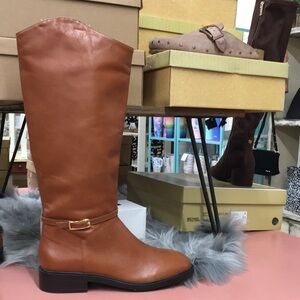 Classic Tall Riding Boots in Cognac Brown